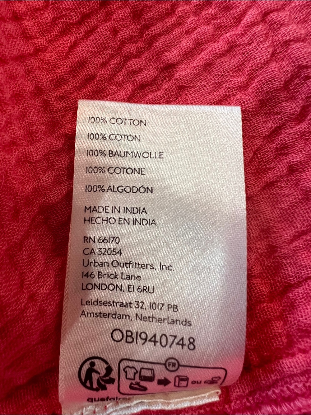 We The Free Horizons Washed Gauze Button-Front Peasant Top in Coral Pink - Picture 7 of 7